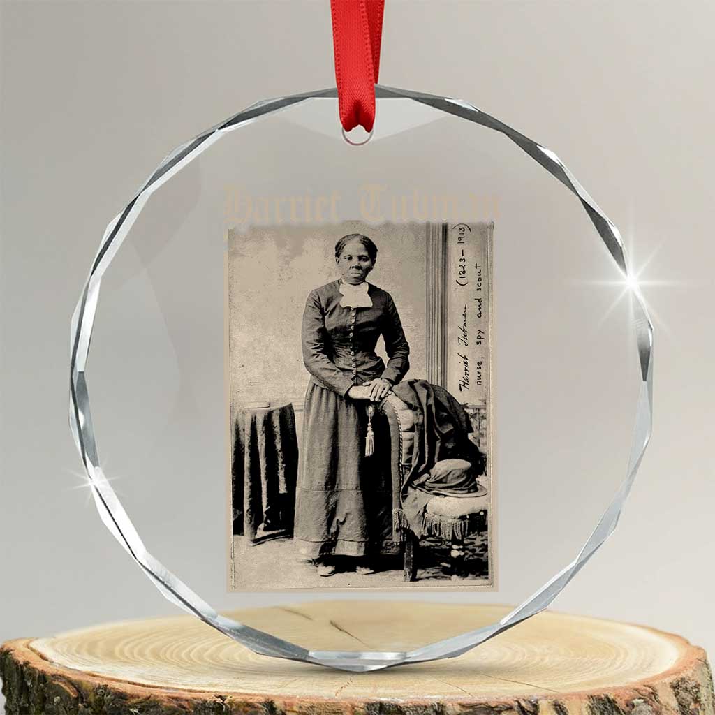 Harriet Tubman Crystal Glass Ornament Juneteenth Black History Freedom TS10 Transparent Glass 3'' Circle Print Your Wear