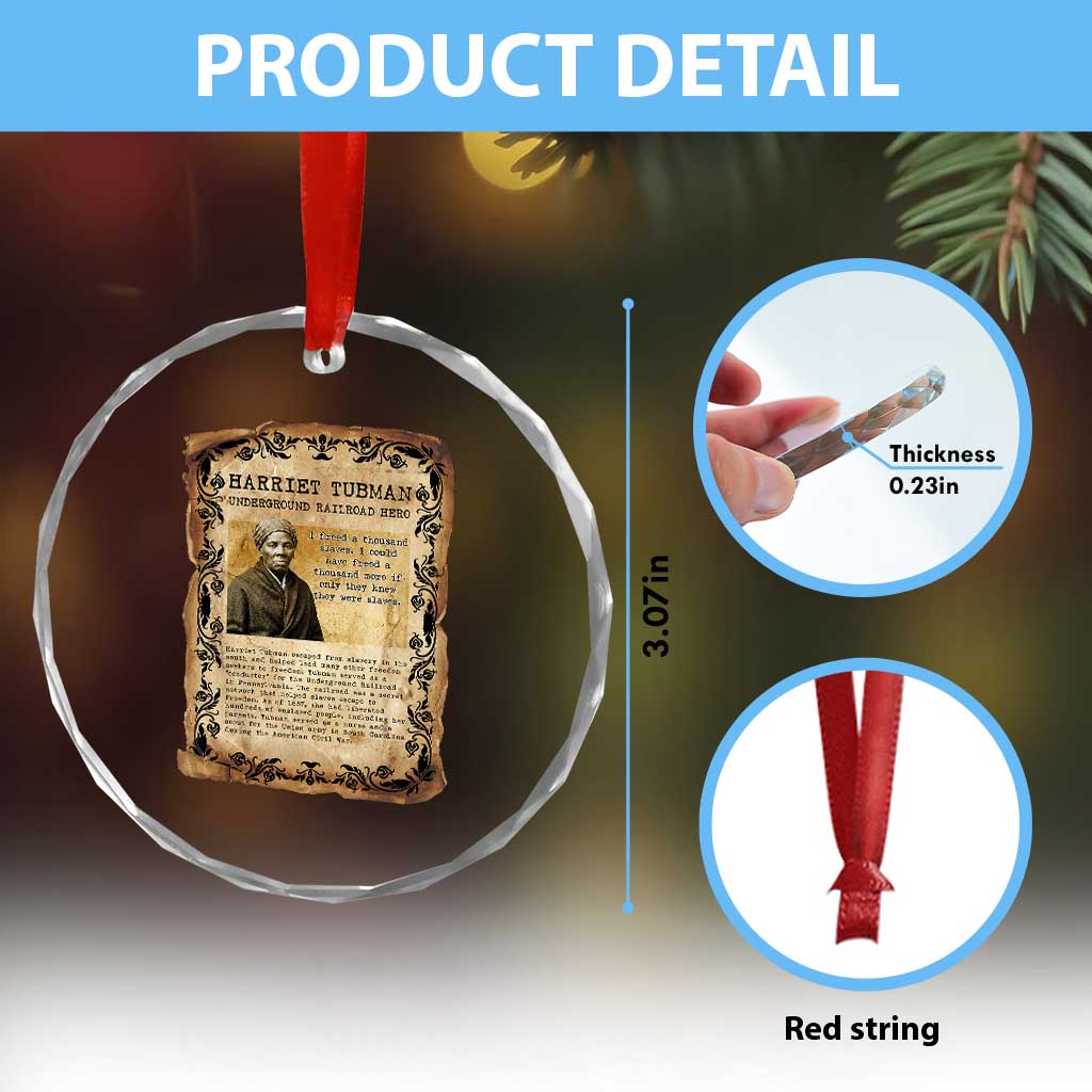 Harriet Tubman Crystal Glass Ornament Womens History Month Gift TS12 Print Your Wear
