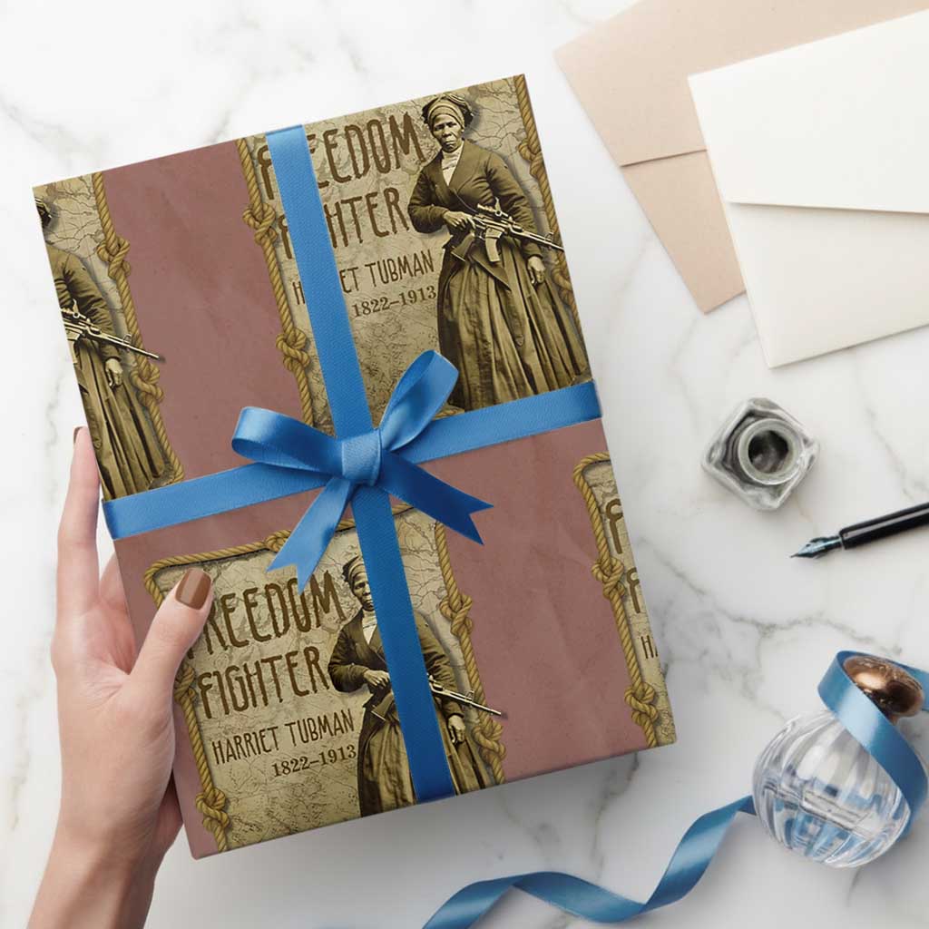 Harriet Tubman Freedom Fighter Wrapping Paper Roll Feminist History Gift TS12 Mocha Print Your Wear