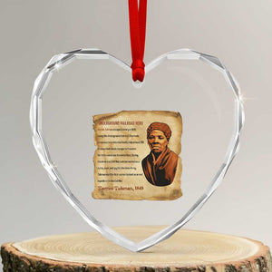 Harriet Tubman Heart Crystal Glass Ornament Black American Hero Underground Railroad TS12 Transparent Glass 3'' Heart Print Your Wear