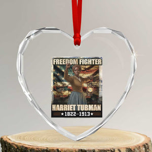 Harriet Tubman Heart Crystal Glass Ornament Black History African American Leader Gift TS12 Transparent Glass 3'' Heart Print Your Wear