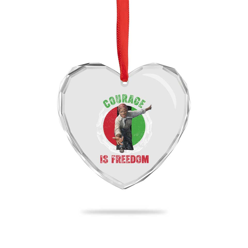 Harriet Tubman Heart Crystal Glass Ornament Courage Is Freedom Black History Hero TS11 Print Your Wear