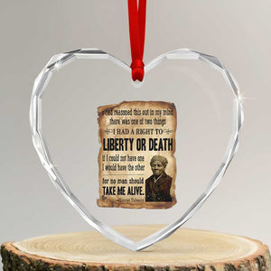 Harriet Tubman Heart Crystal Glass Ornament Liberty Or Death Black History Legacy TS12 Transparent Glass 3'' Heart Print Your Wear