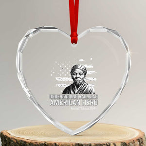 Harriet Tubman Heart Crystal Glass Ornament Underground Railroad American Hero History TS14 Transparent Glass 3'' Heart Print Your Wear