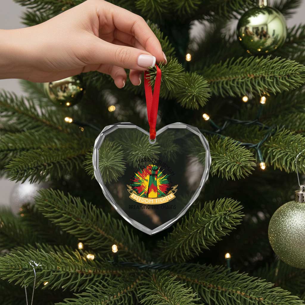Harriet Tubman Heart Crystal Glass Ornament Underground Railroad Hero Breaking Chains TS12 Print Your Wear