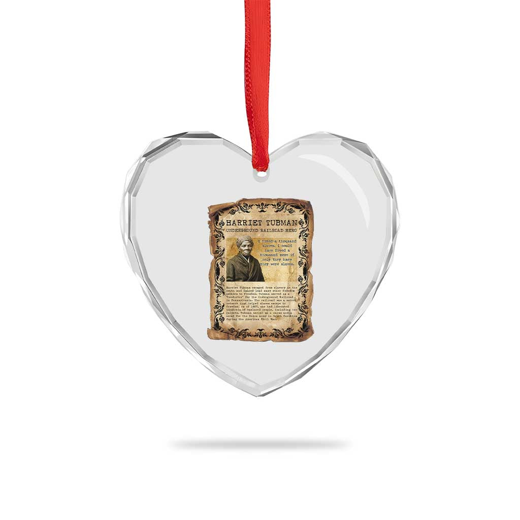 Harriet Tubman Heart Crystal Glass Ornament Womens History Month Gift TS12 Print Your Wear