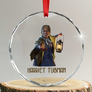 Harriet Tubman Legacy Crystal Glass Ornament Gift For History Lovers TS12 Transparent Glass 3'' Circle Print Your Wear