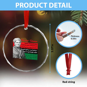 Harriet Tubman Legacy Crystal Glass Ornament Pan African Flag Freedom Fighter Quote TS12 Print Your Wear