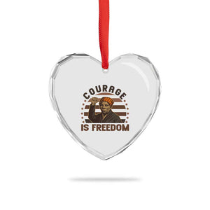 Harriet Tubman Legacy Heart Crystal Glass Ornament Courage Is Freedom TS12 Print Your Wear