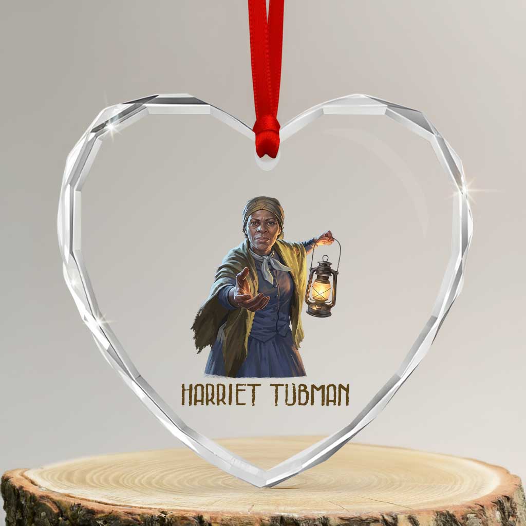 Harriet Tubman Legacy Heart Crystal Glass Ornament Gift For History Lovers TS12 Transparent Glass 3'' Heart Print Your Wear