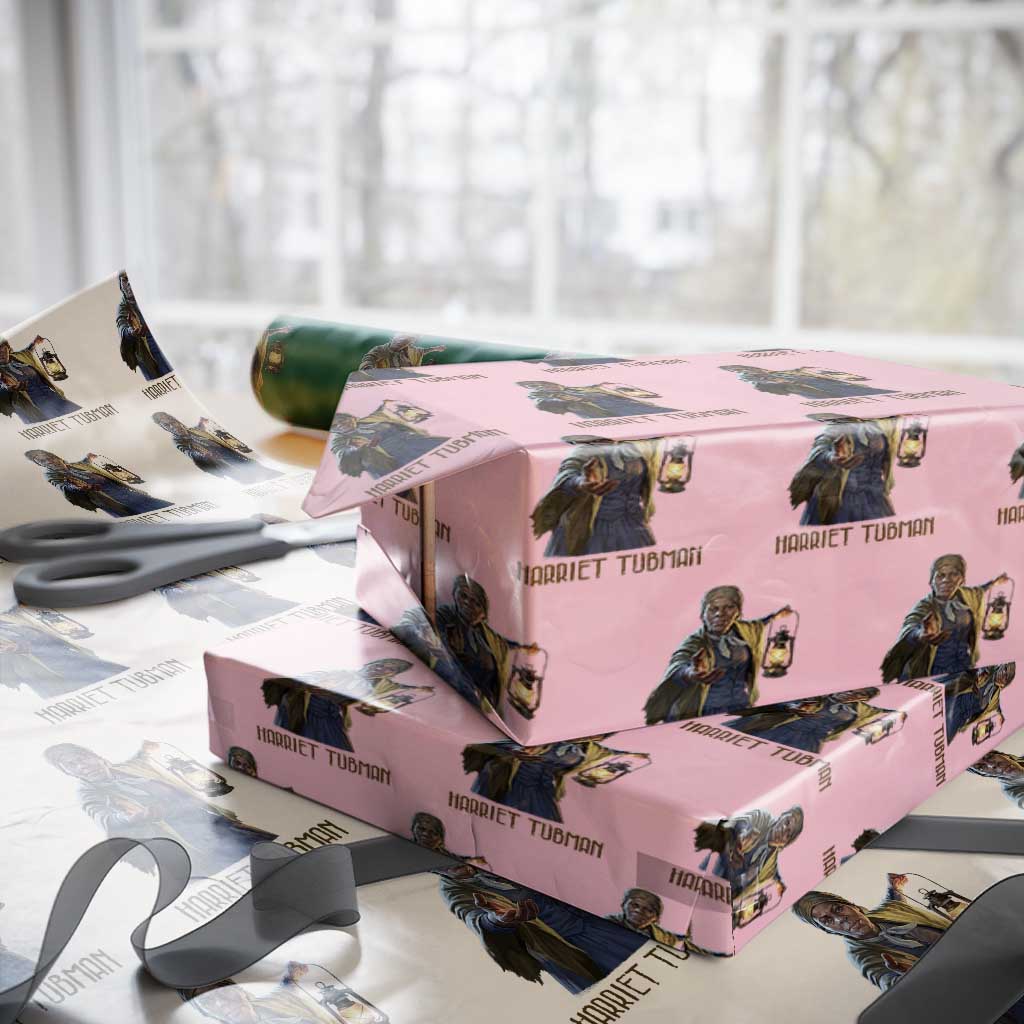 Harriet Tubman Legacy Wrapping Paper Roll Gift For History Lovers TS12 Light Pink Print Your Wear
