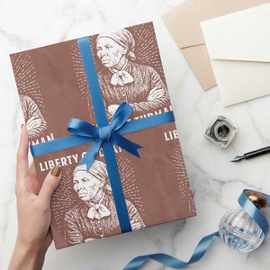 Harriet Tubman Liberty Or Death Wrapping Paper Roll Female Empowerment History Gift TS12 Mocha Print Your Wear
