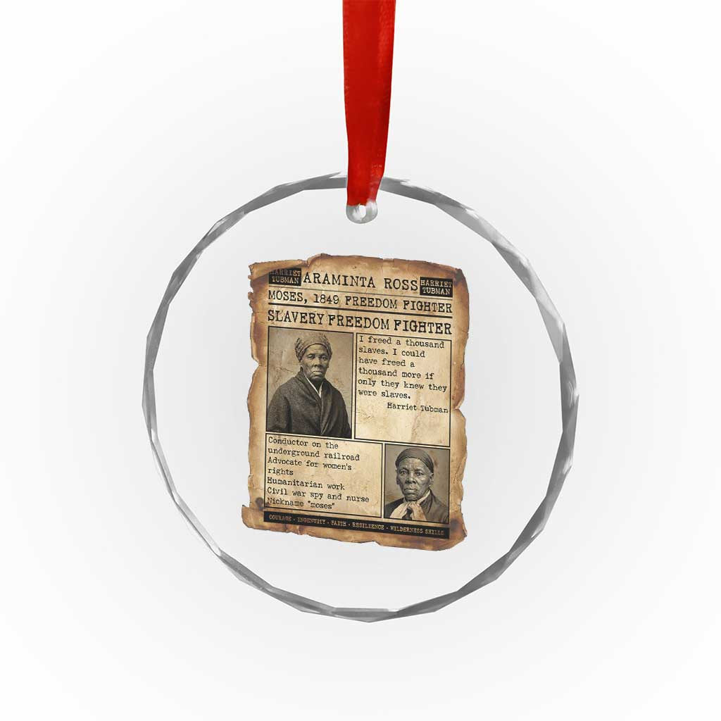 Harriet Tubman Newspaper Crystal Glass Ornament Slavery Freedom Fighter Historical TS12 Print Your Wear