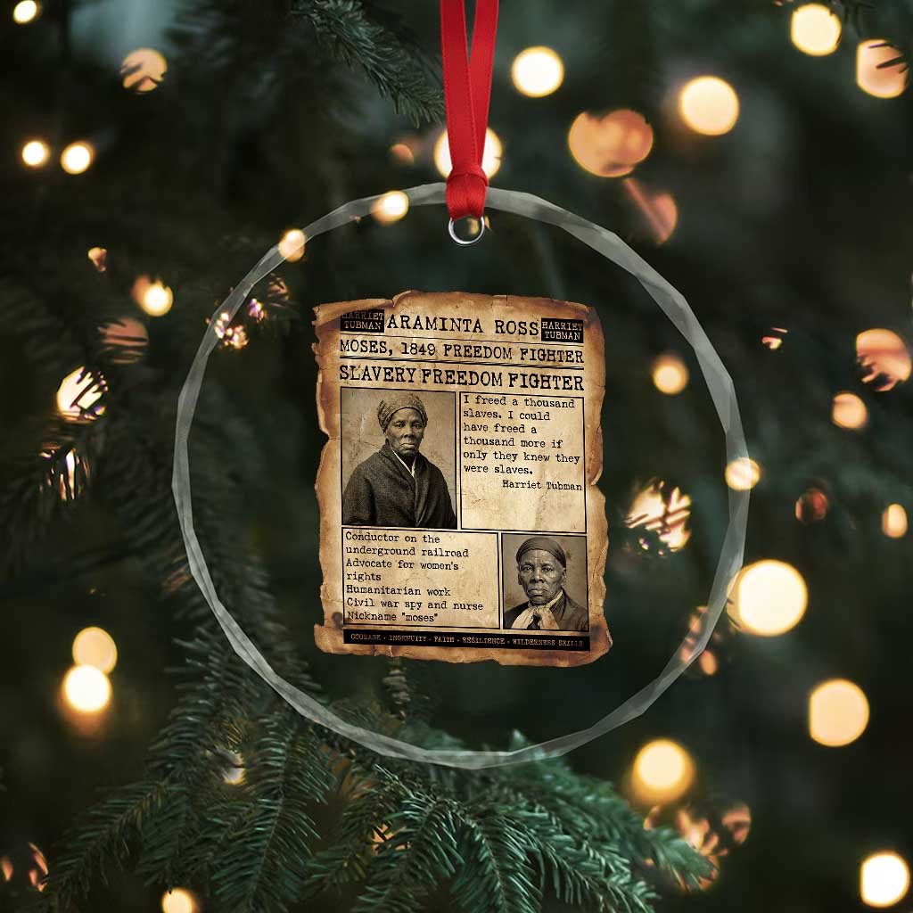 Harriet Tubman Newspaper Crystal Glass Ornament Slavery Freedom Fighter Historical TS12 Print Your Wear