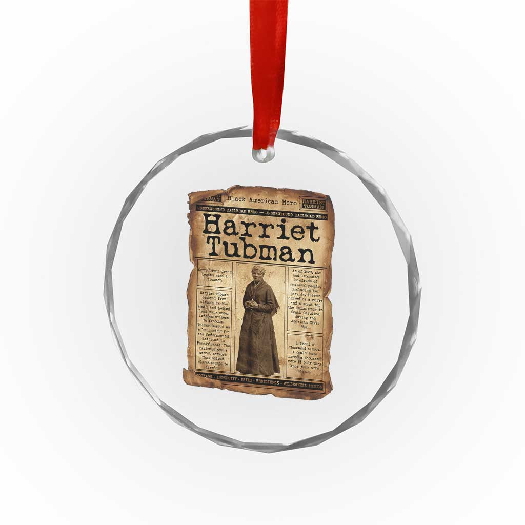 Harriet Tubman Newspaper Crystal Glass Ornament Strong Black Woman Leader Gift TS12 Print Your Wear