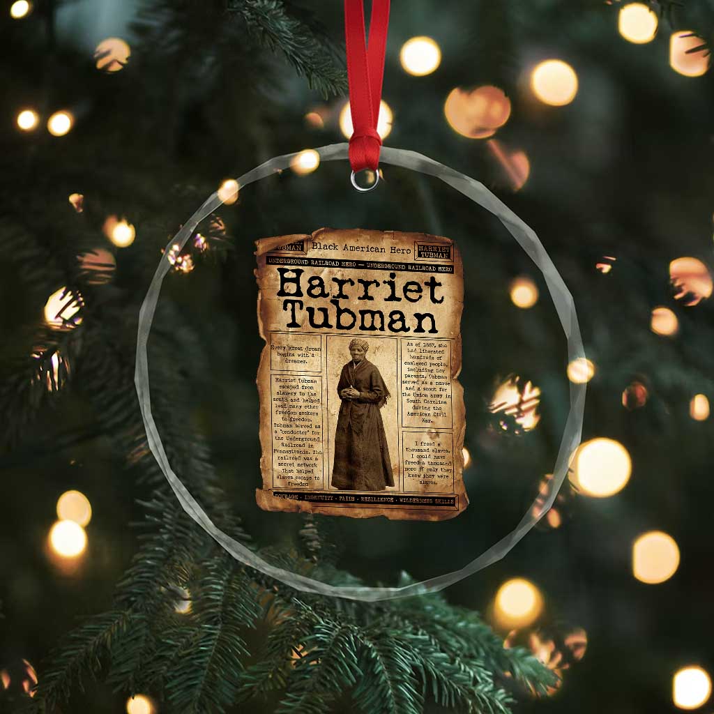 Harriet Tubman Newspaper Crystal Glass Ornament Strong Black Woman Leader Gift TS12 Print Your Wear
