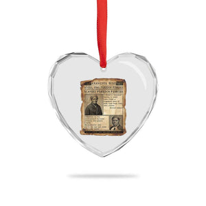Harriet Tubman Newspaper Heart Crystal Glass Ornament Slavery Freedom Fighter Historical TS12 Print Your Wear