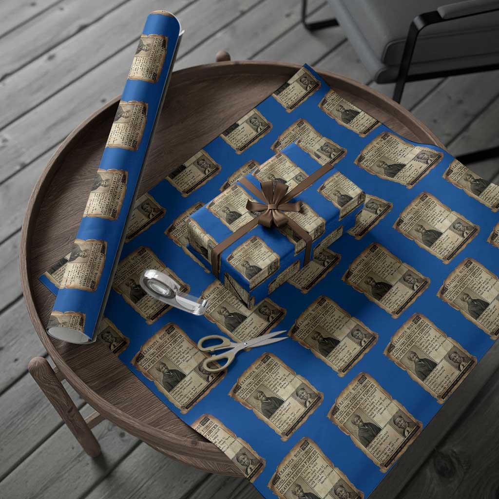 Harriet Tubman Newspaper Wrapping Paper Roll Slavery Freedom Fighter Historical TS12 Blue Print Your Wear