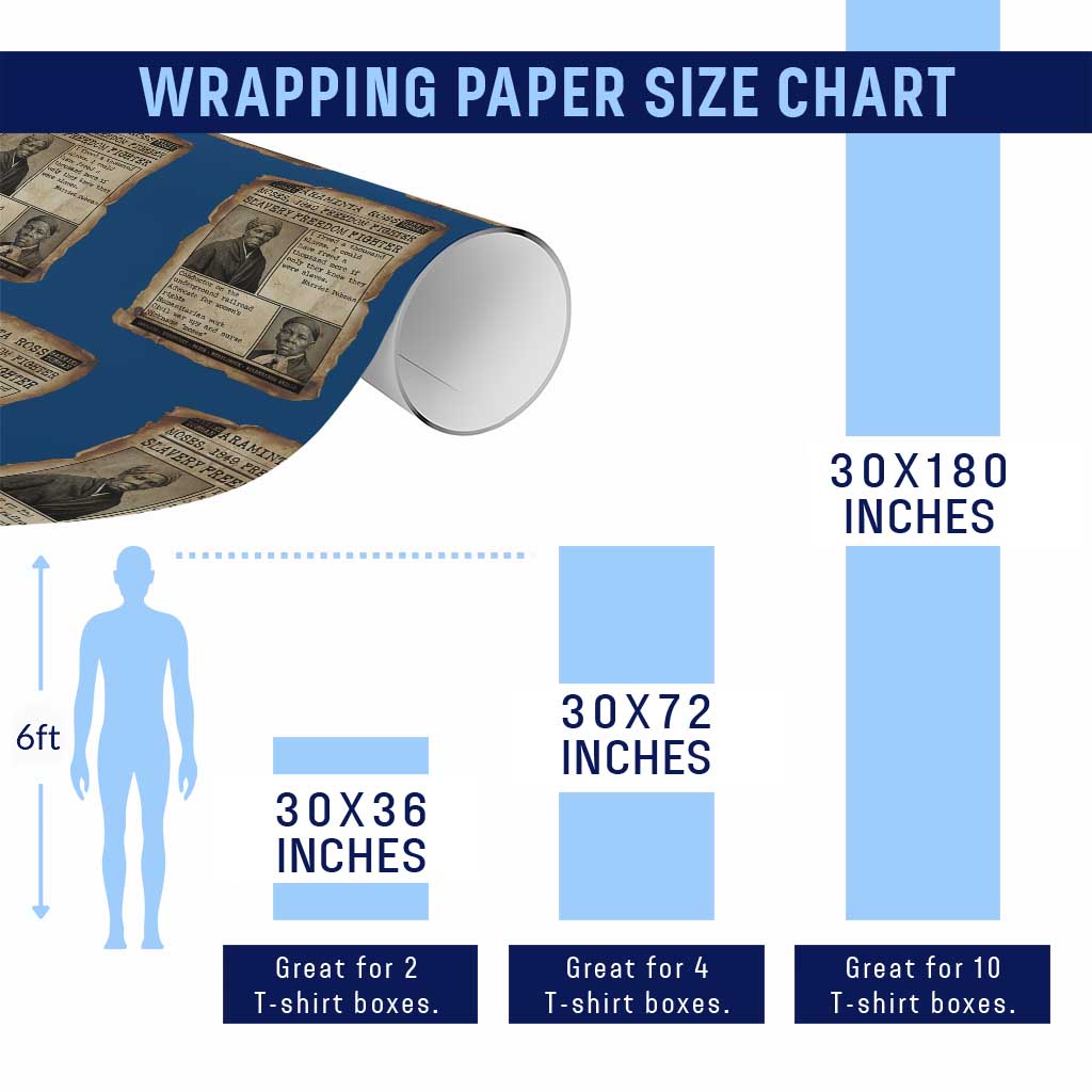 Harriet Tubman Newspaper Wrapping Paper Roll Slavery Freedom Fighter Historical TS12 Print Your Wear