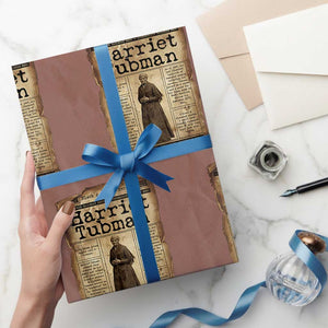 Harriet Tubman Newspaper Wrapping Paper Roll Strong Black Woman Leader Gift TS12 Mocha Print Your Wear