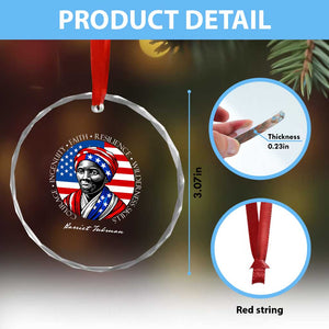 Harriet Tubman Patriotic Crystal Glass Ornament Black History Month Gift TS12 Print Your Wear