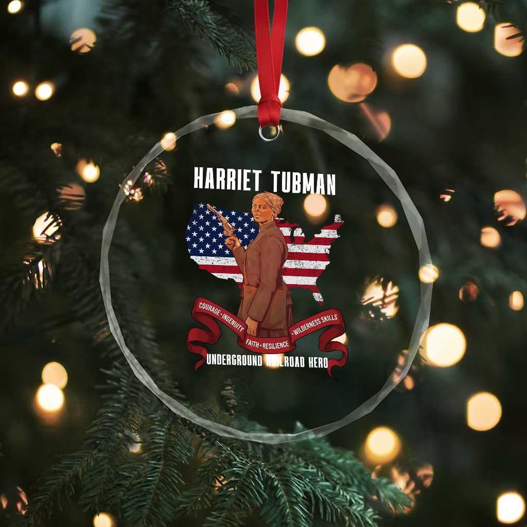 Harriet Tubman Patriotic Crystal Glass Ornament Strong Black Women Pride TS12 Print Your Wear