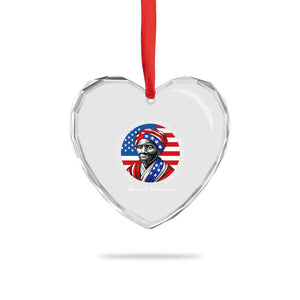 Harriet Tubman Patriotic Heart Crystal Glass Ornament Black History Month Gift TS12 Print Your Wear