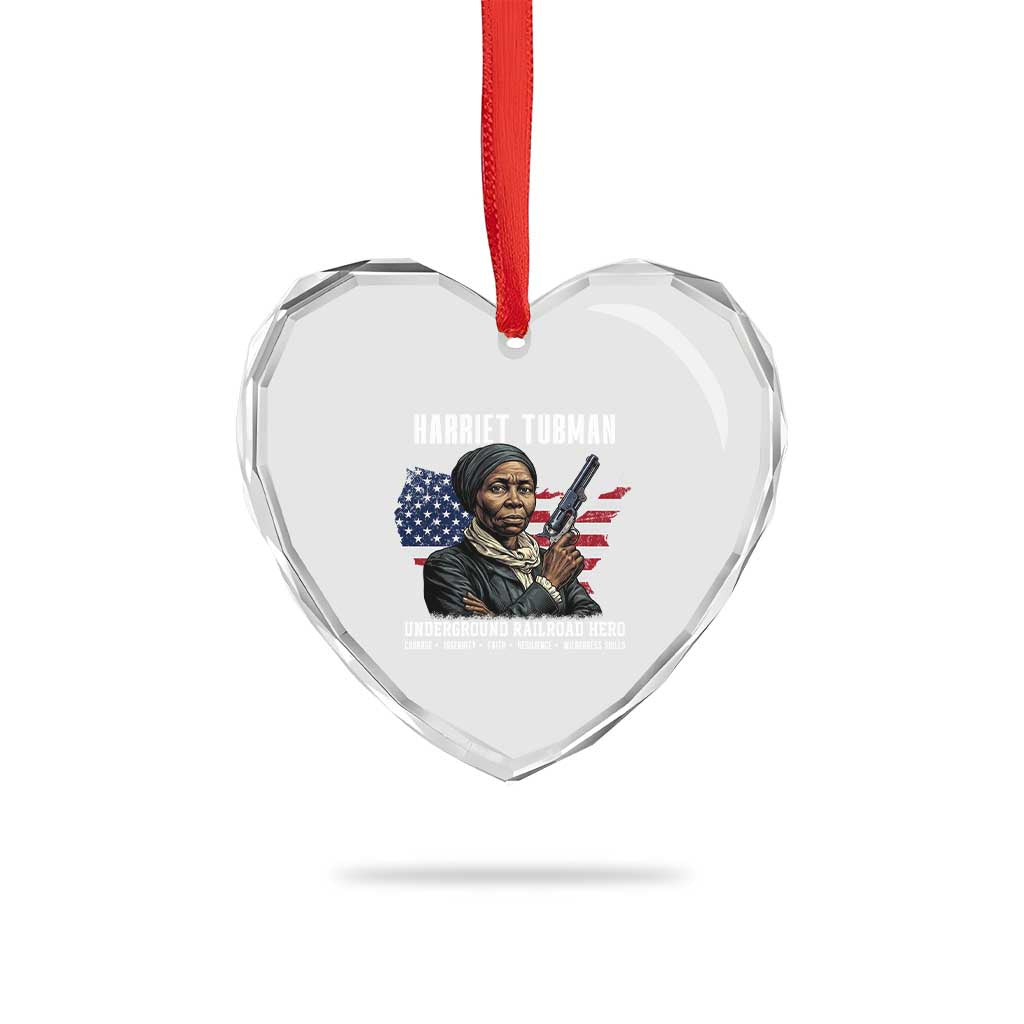 Harriet Tubman Patriotic Heart Crystal Glass Ornament Female Empowerment History Gift TS12 Print Your Wear