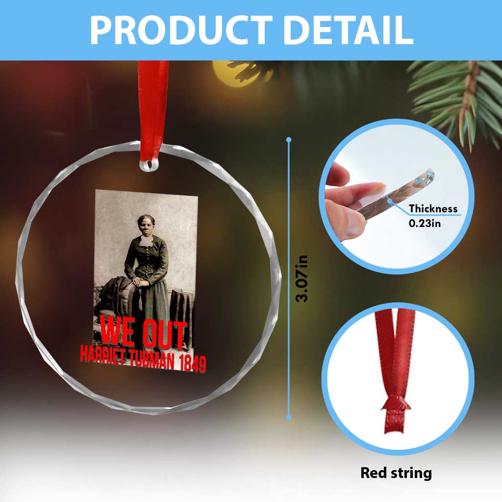 Harriet Tubman Quote Crystal Glass Ornament Black Woman History TS14 Print Your Wear