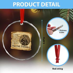 Harriet Tubman Quote Crystal Glass Ornament Liberty Or Death Empowerment Gift TS12 Print Your Wear