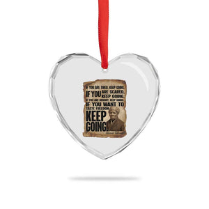 Harriet Tubman Quote Heart Crystal Glass Ornament Black History African American TS14 Print Your Wear
