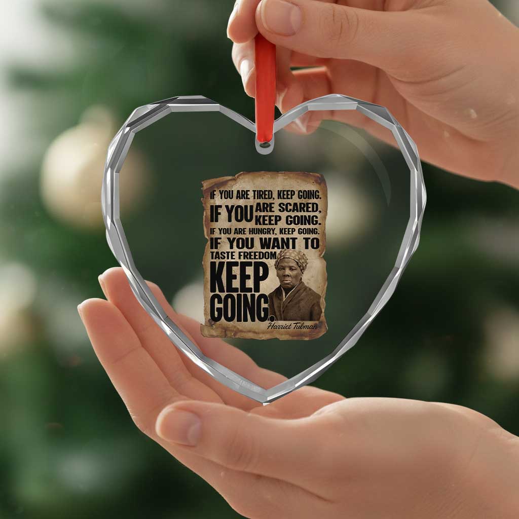 Harriet Tubman Quote Heart Crystal Glass Ornament Black History African American TS14 Print Your Wear