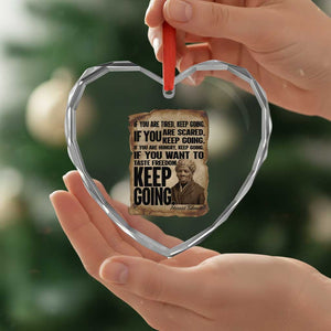 Harriet Tubman Quote Heart Crystal Glass Ornament Black History African American TS14 Print Your Wear