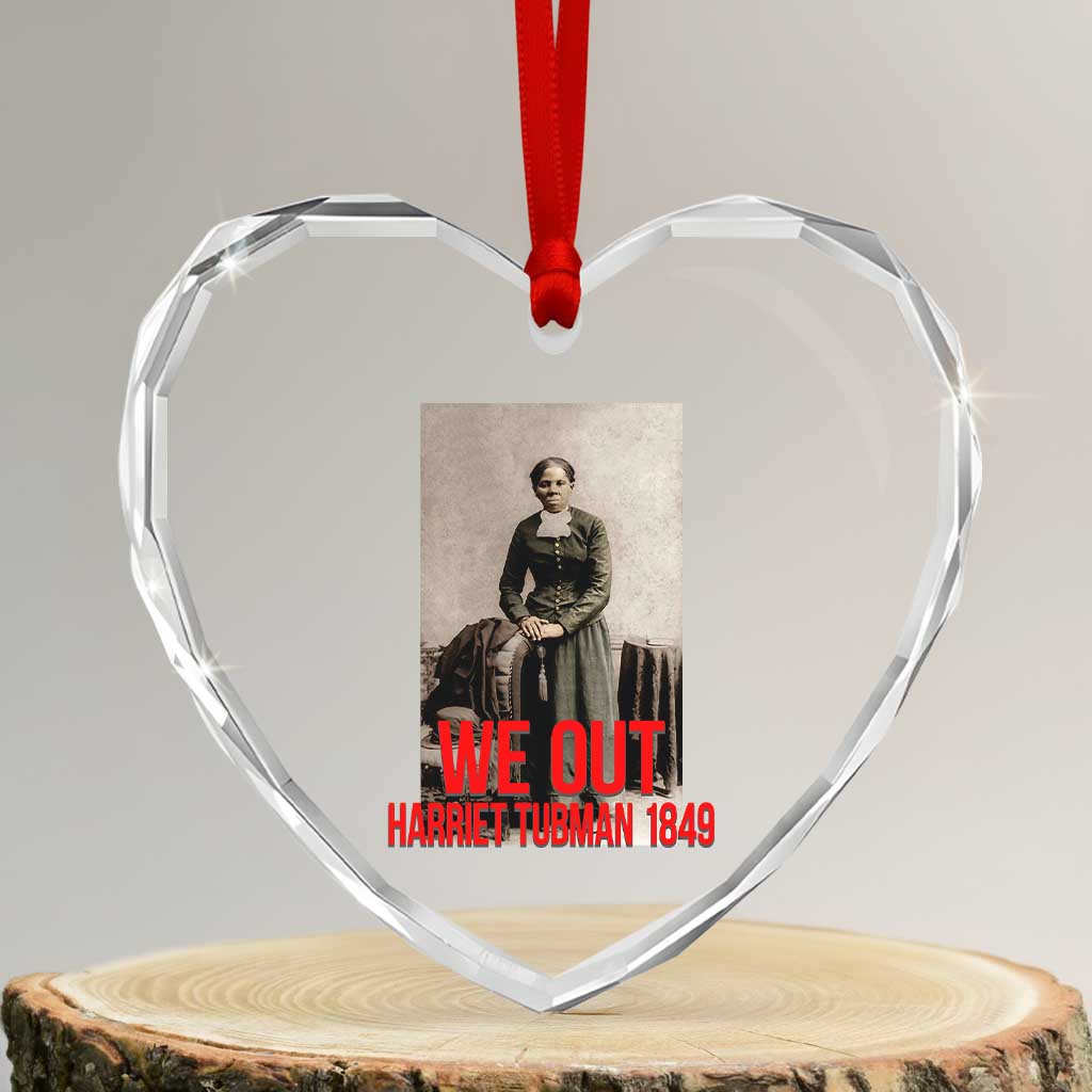 Harriet Tubman Quote Heart Crystal Glass Ornament Black Woman History TS14 Transparent Glass 3'' Heart Print Your Wear