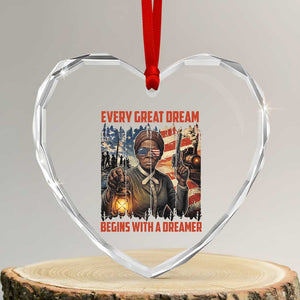 Harriet Tubman Quote Heart Crystal Glass Ornament Every Great Dream Begins With A Dreamer TS12 Transparent Glass 3'' Heart Print Your Wear
