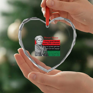 Harriet Tubman Quote Heart Crystal Glass Ornament Pan African Flag Black History TS12 Print Your Wear