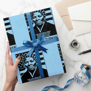 Harriet Tubman Quote Wrapping Paper Roll Black History Month TS14 Light Blue Print Your Wear