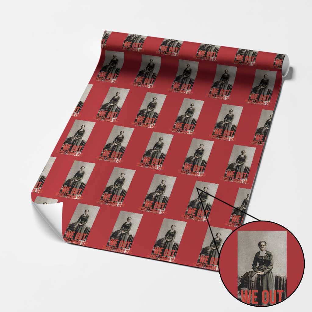 Harriet Tubman Quote Wrapping Paper Roll Black Woman History TS14 Red Print Your Wear