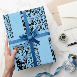 Harriet Tubman Quote Wrapping Paper Roll Black Woman History Activist TS14 Light Blue Print Your Wear