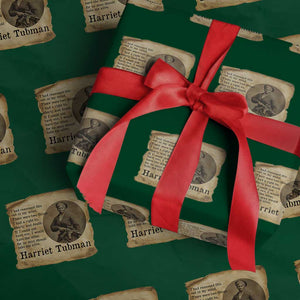 Harriet Tubman Quote Wrapping Paper Roll Liberty Or Death Empowerment Gift TS12 Green Print Your Wear