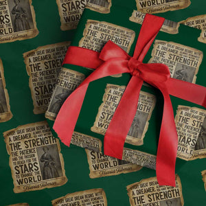 Harriet Tubman Quote Wrapping Paper Roll Strength Patience Passion To Change The World TS12 Green Print Your Wear