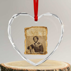 Harriet Tubman Tribute Heart Crystal Glass Ornament Civil Rights Leader Black History Gift TS12 Transparent Glass 3'' Heart Print Your Wear