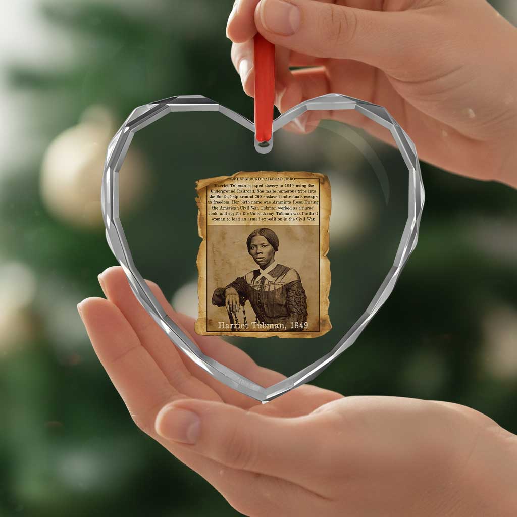 Harriet Tubman Tribute Heart Crystal Glass Ornament Civil Rights Leader Black History Gift TS12 Print Your Wear