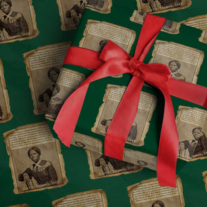 Harriet Tubman Tribute Wrapping Paper Roll Civil Rights Leader Black History Gift TS12 Green Print Your Wear