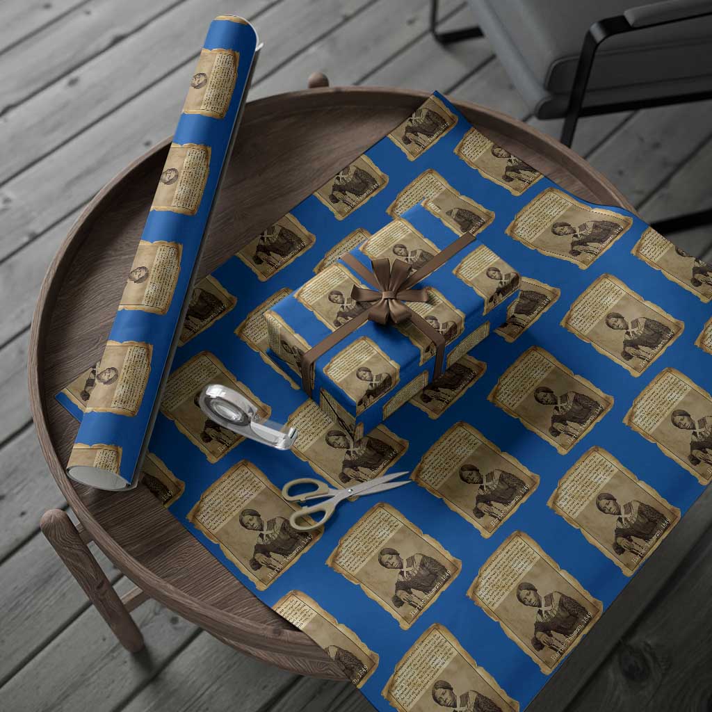 Harriet Tubman Tribute Wrapping Paper Roll Civil Rights Leader Black History Gift TS12 Blue Print Your Wear
