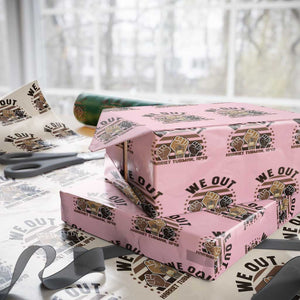 Harriet Tubman We Out 1849 Wrapping Paper Roll Vintage Sunset Black American Hero TS12 Light Pink Print Your Wear