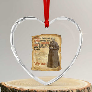 Harriet Tubman We Out Heart Crystal Glass Ornament Vintage Black History Gift TS12 Transparent Glass 3'' Heart Print Your Wear