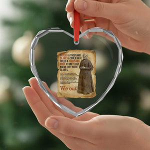 Harriet Tubman We Out Heart Crystal Glass Ornament Vintage Black History Gift TS12 Print Your Wear