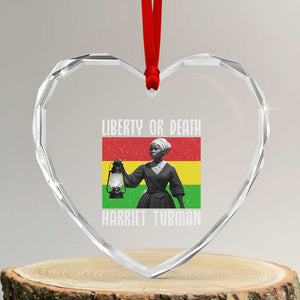 Harriet Tubman Women Leadership Heart Crystal Glass Ornament Liberty Or Death TS12 Transparent Glass 3'' Heart Print Your Wear