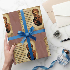 Harriet Tubman Wrapping Paper Roll Black American Hero Underground Railroad TS12 Mocha Print Your Wear